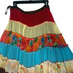 Boston Proper  Tiered Midi Skirt Size 10‎ Patchwork Festival Hippie BOHO Flowy Photo 1