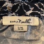 Simply Noelle  blue‎ white tan split neck sleeveless blouse size L/XL (12-14) Photo 7