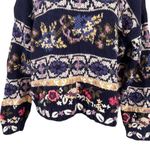 Vintage Hand Knit Jennifer Reed Grannycore Sweater Blue Photo 2