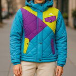 The North Face Vintage 90s  Jitterbug Retro Neon Down Jacket Womens Small Photo 0