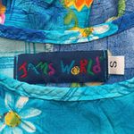 Jams World Vintage 90s Blue Floral Sleeveless Babydoll Midi Dress Small Vibrant Photo 9