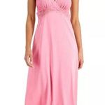 INC Lingerie Lace Trim Cutout Back Chemise Nightgown Foxy Pink Size XL Photo 0