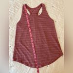 Lululemon  Love Tank Pleated Short Serve Stripe Heathered So Merlot White Size 4 Photo 11
