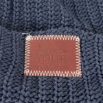 Love Your Melon Cuffed Beanie Hat in Navy Blue with Navy Blue Pom Brown Patch Photo 3