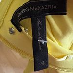 BCBGMAXAZRIA Felicity Chartreuse Yellow Chiffon Asymmetric Gown Maxi Dress Sz 2 Photo 6