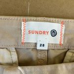 Sundry  Tan Stripe Bootcut Pants Photo 7