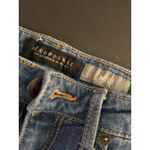 🩵🩵Juniors Aeropostale Distressed Ripped Cuffed Low Rise Midi Shorts Size 0🩵🩵 Blue Photo 2