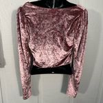 WAYF  Pink Velveteen Crop Top Size Small NWOT Photo 5