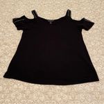 Rock & Republic  Women’s Black Cut Out Blouse Size Medium Photo 2