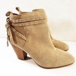 Violet & Red Jane Tan Suede Ankle Booties Women’s Size 8M Photo 5