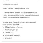 Hot Topic  Black Lace-Up Skater Skirt Black Medium New Photo 6