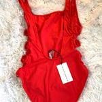 Revolve Solid & Striped Jennifer Ring One-piece Red Suit Photo 6