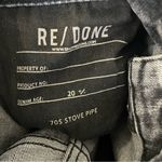 RE/DONE  70s Stove Pipe High Rise Straight Leg Jeans in Silfade Size 27 Photo 6