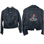 Ed Hardy NEW Vintage Jacket Womens XS Black Moto Vintage Deadstock Y2K Coat Photo 1