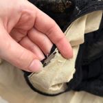 Free People Black lace and mesh layered dress raw edges back cut out Size small Photo 1