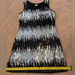 PINK COLLECTION Sequin Sparkle Mini Black Party Dress Size M Photo 4
