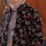 Vintage 70’s Floral Patterned coat Black Size M Photo 10