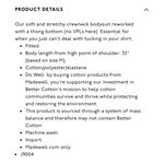 Madewell ★ NWT -  crewneck thong bodysuit - Gray ★ Photo 12