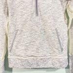 Free People FP Movement Heather Grey Markle Mesh Half Zip Hoodie Size M Photo 2