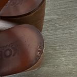 Michael Kors KORS Xaria Wedge Sandals in Brown Leather Size 9.5 Photo 4