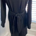 Loft  Petite Tie Front Black Knit Dress Sz LP Photo 1