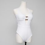 Becca . Modern Edge Cutout Ribbed One-Piece Swimsuit. Photo 12