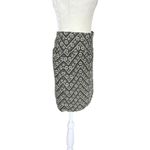 Charlotte Russe olive green and black geometric herringbone stretch mini skirt L Photo 3