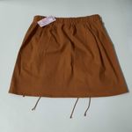 Wild Fable  Skirt Womens Extra Small Brown Short Mini Lace Up Photo 3