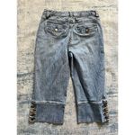 a.n.a  New Approach Cropped Pedal Pusher Button Hem Denim Jeans Size 4 Photo 1