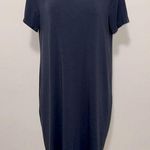J. Jill Wearever Teeshirt Dress loose comfy woman size Medium Petite blue color Photo 0