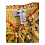 Urban Outfitters Yellow Linen Floral and Butterfly Print Short Romper // Medium Photo 5