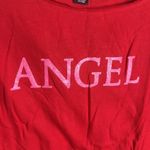 Victoria's Secret NIP Pink Glitter “Angel” Red Long Sleeve Tee Size XL Photo 7