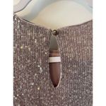 Cable & Gauge  lavender with Champagne Sequin Short Bell Sleeve Top S Lined NWOT Photo 3