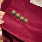 Vintage Cambridge Dry Goods Burgundy Velvet Blazer Jacket Women's Size 8 Photo 3