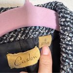 Caslon  Black Blue Tweed Blazer Jacket Womens 6 Fall Preppy Career Classic Photo 4