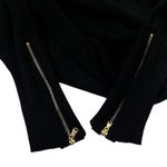 Carmen Marc Valvo  Black Crop Sweater Women Size Medium | 35-27 Photo 3
