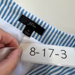 J.Crew Dress Womens Size 6 Blue White Striped Cotton Poplin Wrap Photo 4