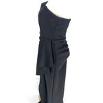 XScape  Women's Sz 8 Long Scuba Strapless Asymmetric Black Gown Dress Formal5723X Photo 9