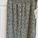 Multiples  Black and Cream A-Line Skirt With Button Detail on Front Photo 1