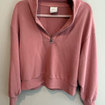 Varley  Davidson Sweat - Ash Rose | Half Zip Relaxed Fit Sweatshirt Photo 0