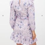 Isabel Marant  Lavender Floral Long Sleeve Dress Photo 4
