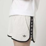 Adidas x Topshop Leather Shorts - White Black Womens Size XS Athletic Photo 1