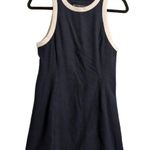 Beyond Yoga NWT Navy Off White Spacedye Built In Bra Sleeveless A Line Dress S Photo 0