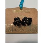 Shiraleah  Chicago Black Floral‎ Tassel Statement Earrings Elegant Evening Wear Photo 1