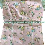 VINTAGE Pink Swiss Dots Floral Prairie Dress Size undefined Photo 11