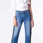 Veronica Beard Ines Girlfriend Lace Up Jeans Photo 0