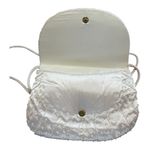 Vintage Satin Beaded Bridal Crossbody Evening Purse White Wedding Bag Photo 2