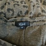 Rails  Olive Leopard Print‎ Linen Blend Sleeveless Top Lace Trim Size Medium Photo 2