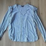 Velvet Heart Blue Striped Women's Top Photo 0