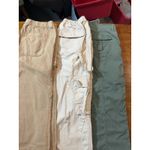 Forever 21 Lot Womens Plus Cargo Pants 16 XL Lee Khaki Green Cream Beige Bottoms Photo 5